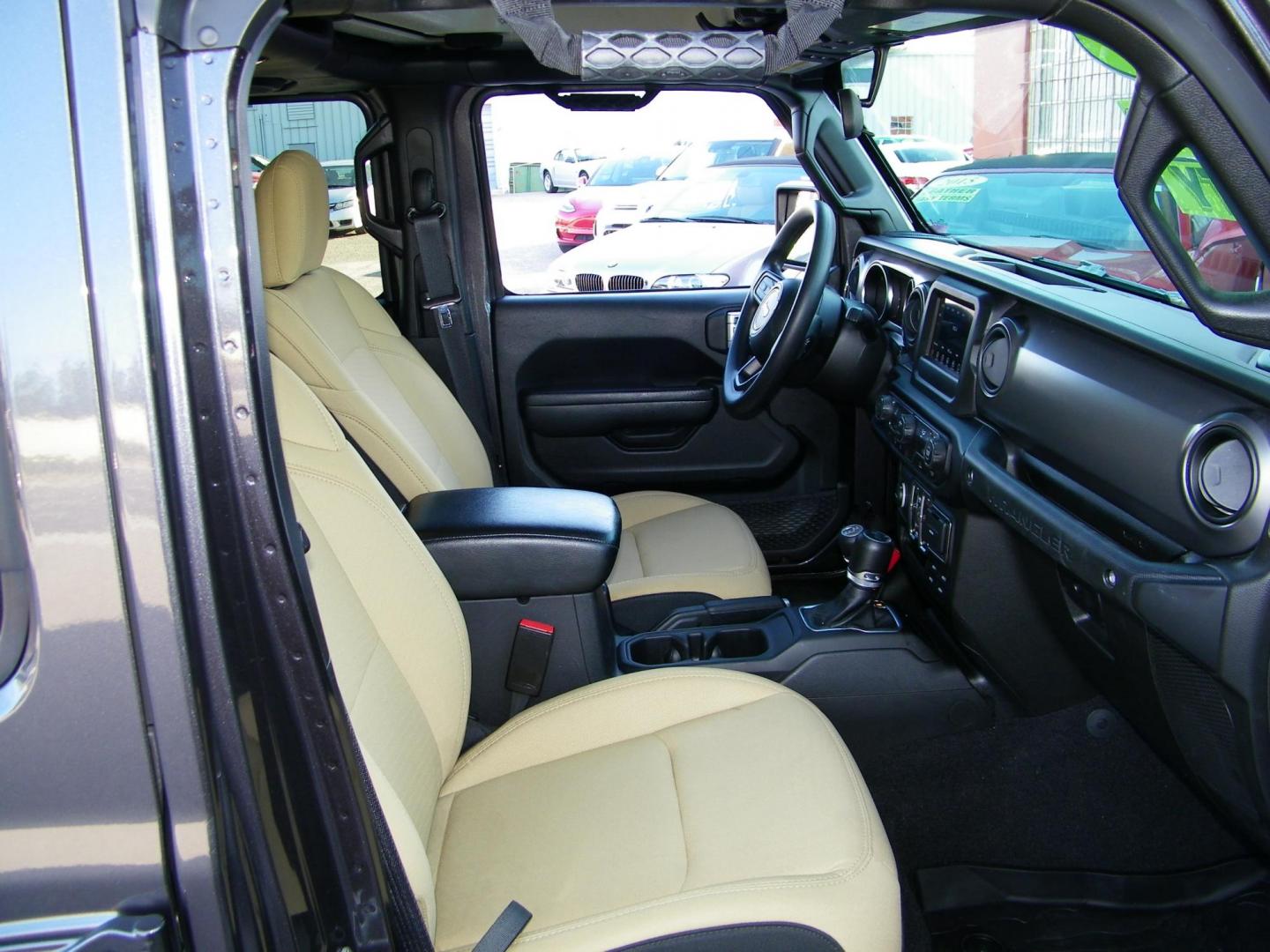 2023 Gray /Tan Jeep Wrangler Unlimited Sport (1C4HJXDG9PW) with an 3.6L V6 DOHC 24V FFV engine, 6A transmission, located at 4000 Bee Ridge Road, Sarasota, FL, 34233, (941) 926-0300, 27.298664, -82.489151 - Photo#18