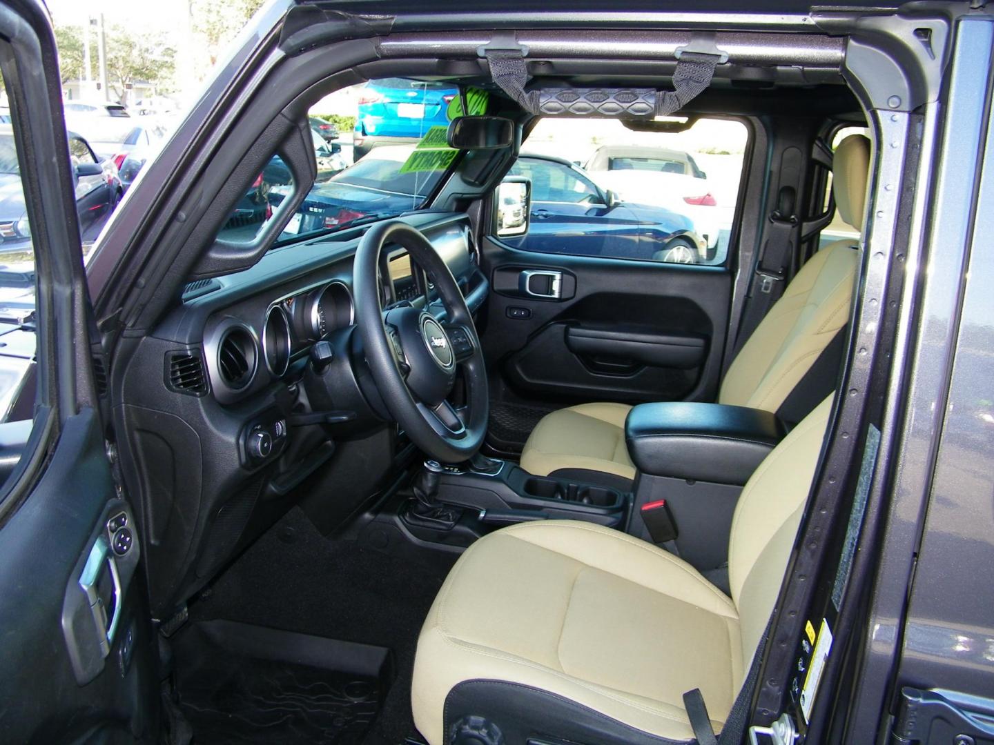 2023 Gray /Tan Jeep Wrangler Unlimited Sport (1C4HJXDG9PW) with an 3.6L V6 DOHC 24V FFV engine, 6A transmission, located at 4000 Bee Ridge Road, Sarasota, FL, 34233, (941) 926-0300, 27.298664, -82.489151 - Photo#20