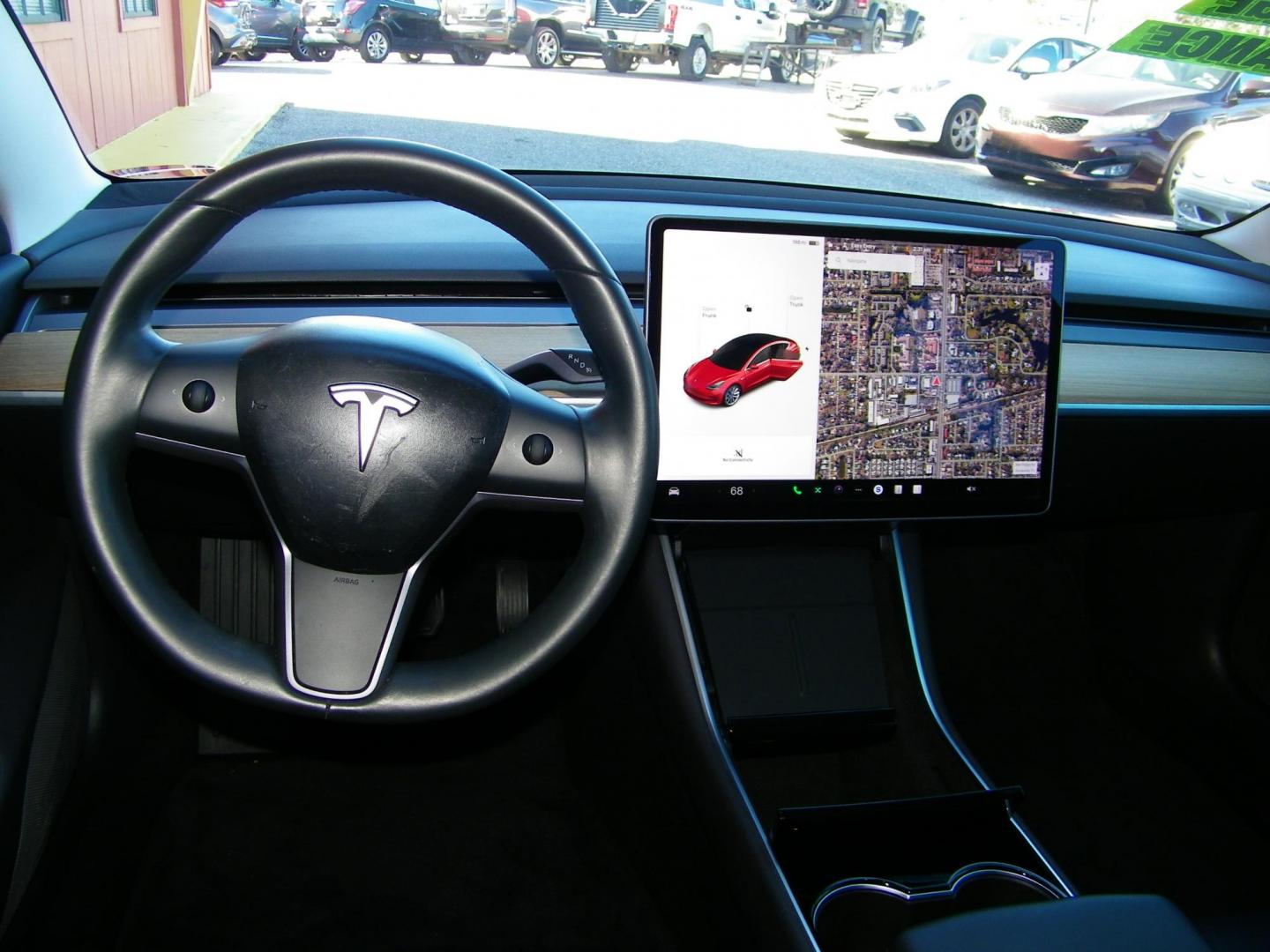 2018 Red /Black Tesla Model 3 Base (5YJ3E1EA1JF) with an ELECTRIC engine, 1A transmission, located at 4000 Bee Ridge Road, Sarasota, FL, 34233, (941) 926-0300, 27.298664, -82.489151 - Photo#12