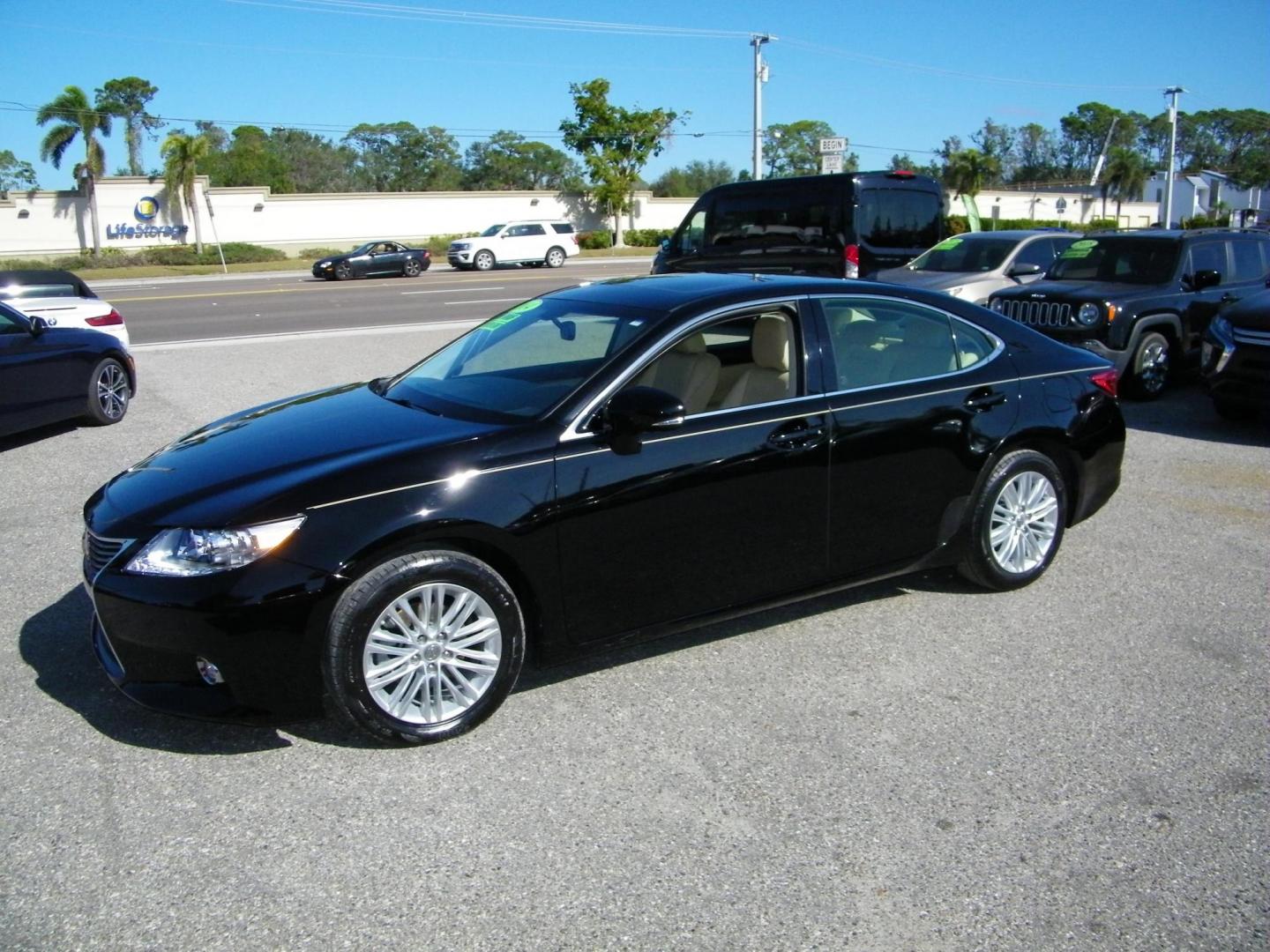2014 Black /Beige Lexus ES 350 Sedan (JTHBK1GG9E2) with an 3.5L V6 DOHC 24V engine, 6-Speed Automatic transmission, located at 4000 Bee Ridge Road, Sarasota, FL, 34233, (941) 926-0300, 27.298664, -82.489151 - Photo#0