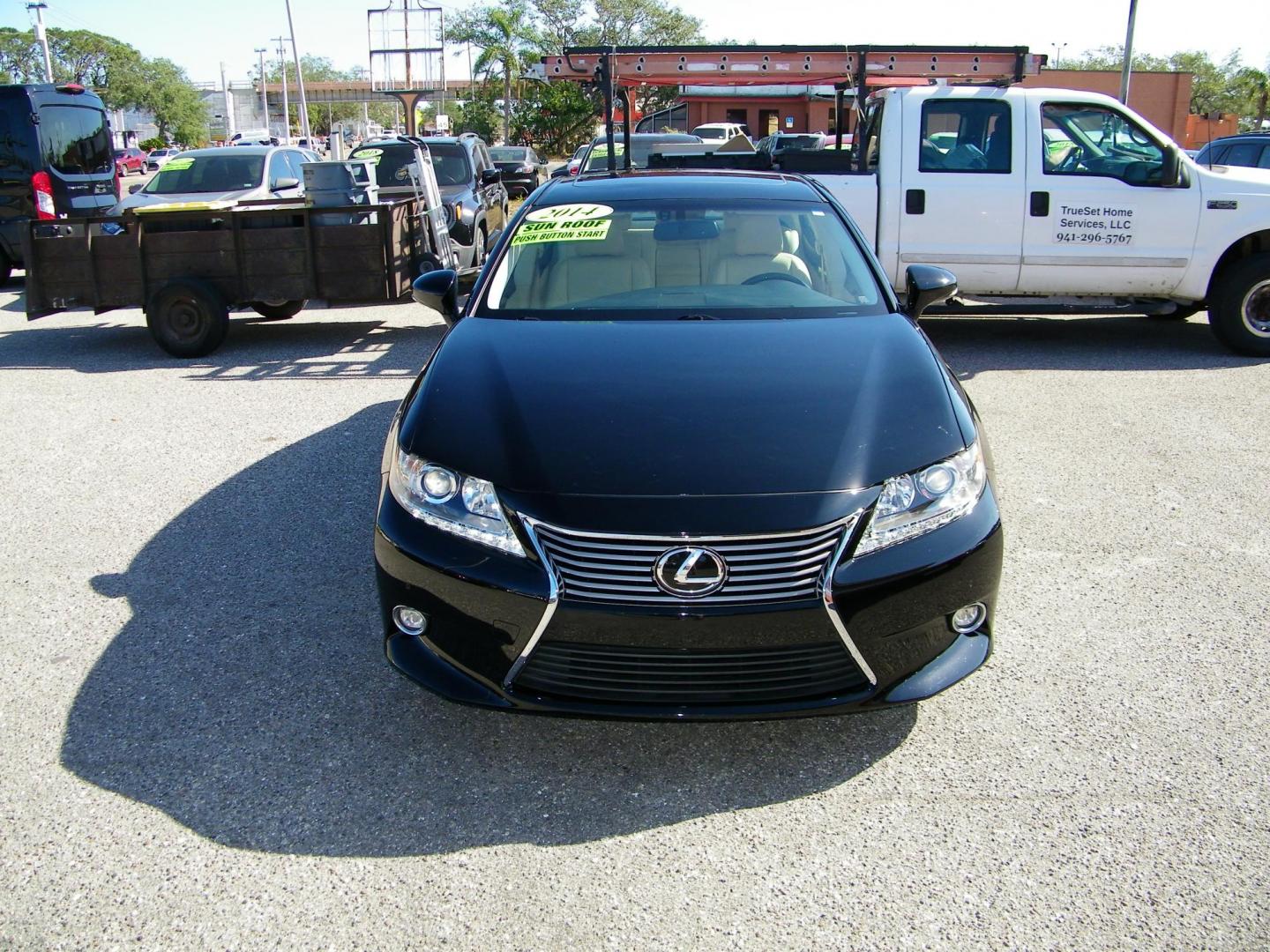 2014 Black /Beige Lexus ES 350 Sedan (JTHBK1GG9E2) with an 3.5L V6 DOHC 24V engine, 6-Speed Automatic transmission, located at 4000 Bee Ridge Road, Sarasota, FL, 34233, (941) 926-0300, 27.298664, -82.489151 - Photo#1