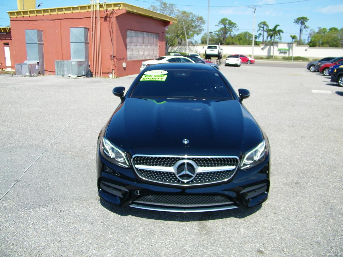 2018 Black /Black Mercedes-Benz E-Class E400 Coupe (WDD1J6FB7JF) with an 3.0L V6 DOHC 24V engine, 7A transmission, located at 4000 Bee Ridge Road, Sarasota, FL, 34233, (941) 926-0300, 27.298664, -82.489151 - Photo#0