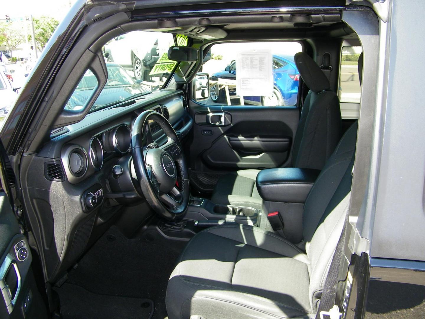 2021 Black /Black Jeep Wrangler Sport (1C4GJXAN2MW) with an 2.0L L4 DOHC 16V TURBO engine, Automatic transmission, located at 4000 Bee Ridge Road, Sarasota, FL, 34233, (941) 926-0300, 27.298664, -82.489151 - Photo#14
