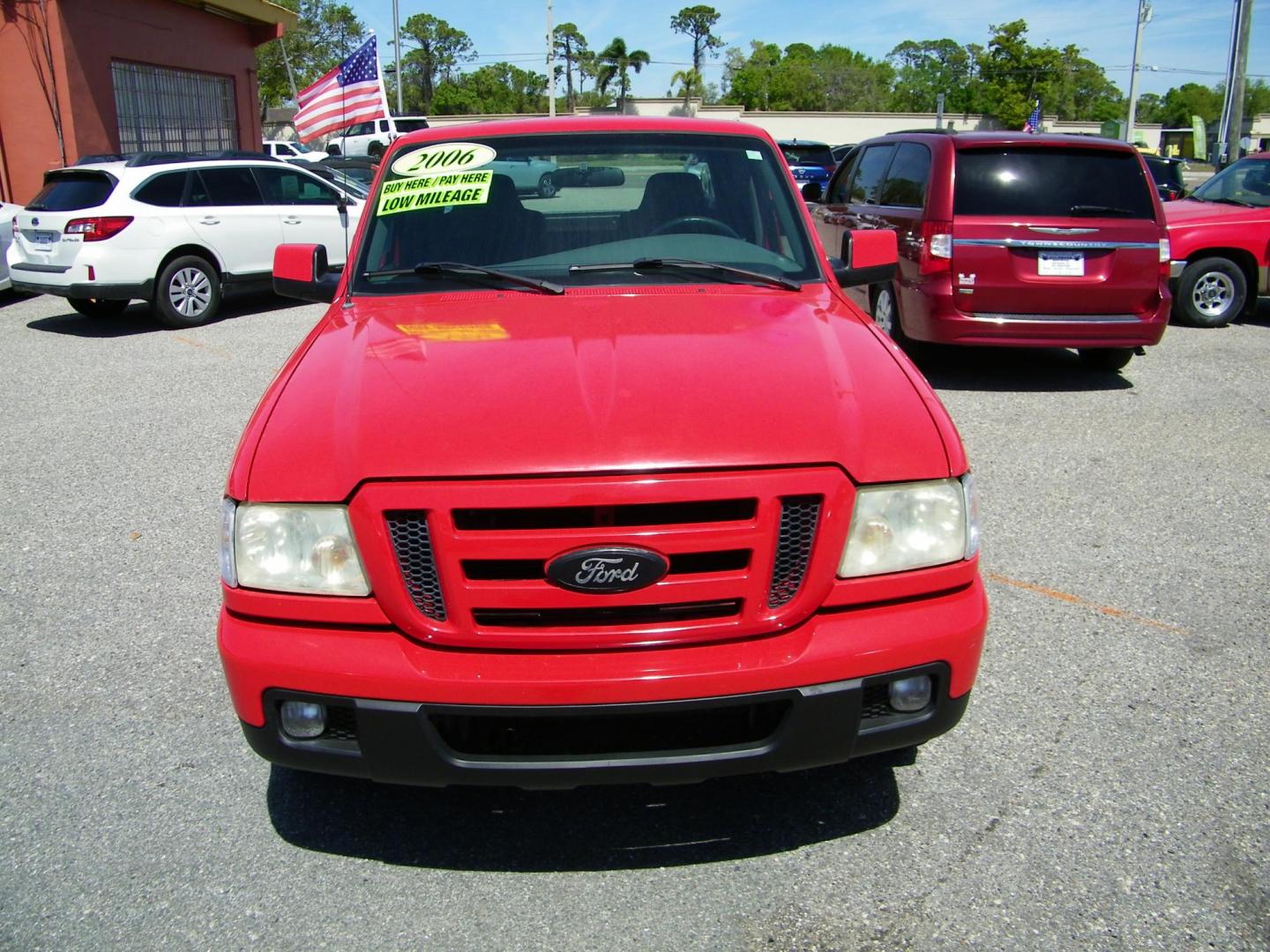 2006 Red /Gray Ford Ranger Sport SuperCab 2WD (1FTYR14U96P) with an 3.0L V6 OHV 12V engine, Automatic transmission, located at 4000 Bee Ridge Road, Sarasota, FL, 34233, (941) 926-0300, 27.298664, -82.489151 - Photo#1