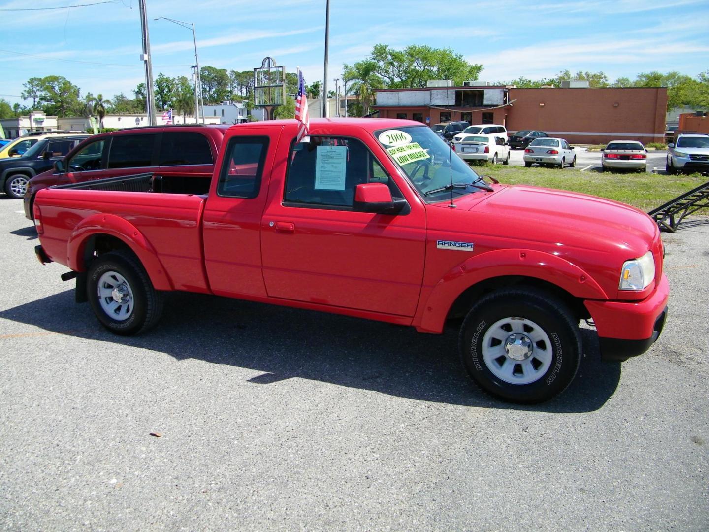 2006 Red /Gray Ford Ranger Sport SuperCab 2WD (1FTYR14U96P) with an 3.0L V6 OHV 12V engine, Automatic transmission, located at 4000 Bee Ridge Road, Sarasota, FL, 34233, (941) 926-0300, 27.298664, -82.489151 - Photo#8