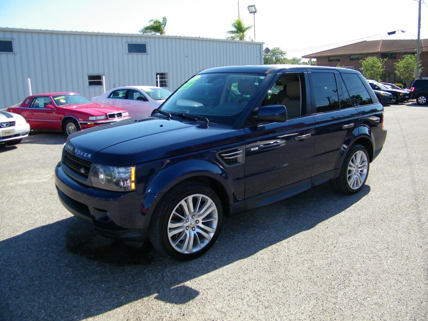 2011 Blue /Beige Land Rover Range Rover Sport HSE (SALSK2D43BA) with an 4.4L V8 DOHC 32V engine, 6-Speed Automatic transmission, located at 4000 Bee Ridge Road, Sarasota, FL, 34233, (941) 926-0300, 27.298664, -82.489151 - Photo#0