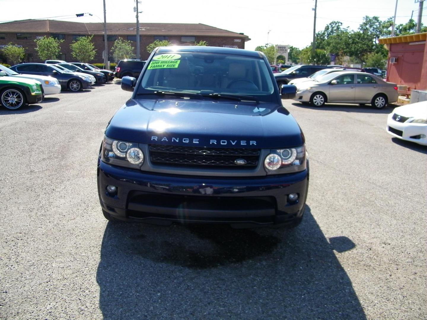 2011 Blue /Beige Land Rover Range Rover Sport HSE (SALSK2D43BA) with an 4.4L V8 DOHC 32V engine, 6-Speed Automatic transmission, located at 4000 Bee Ridge Road, Sarasota, FL, 34233, (941) 926-0300, 27.298664, -82.489151 - Photo#1