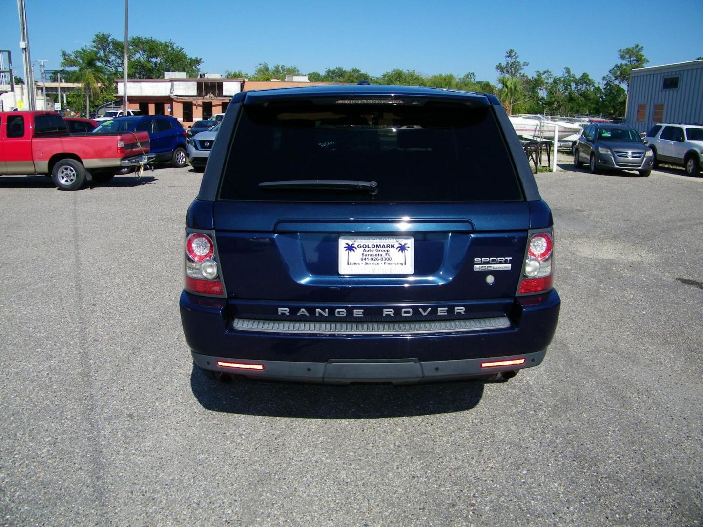 2011 Blue /Beige Land Rover Range Rover Sport HSE (SALSK2D43BA) with an 4.4L V8 DOHC 32V engine, 6-Speed Automatic transmission, located at 4000 Bee Ridge Road, Sarasota, FL, 34233, (941) 926-0300, 27.298664, -82.489151 - Photo#4