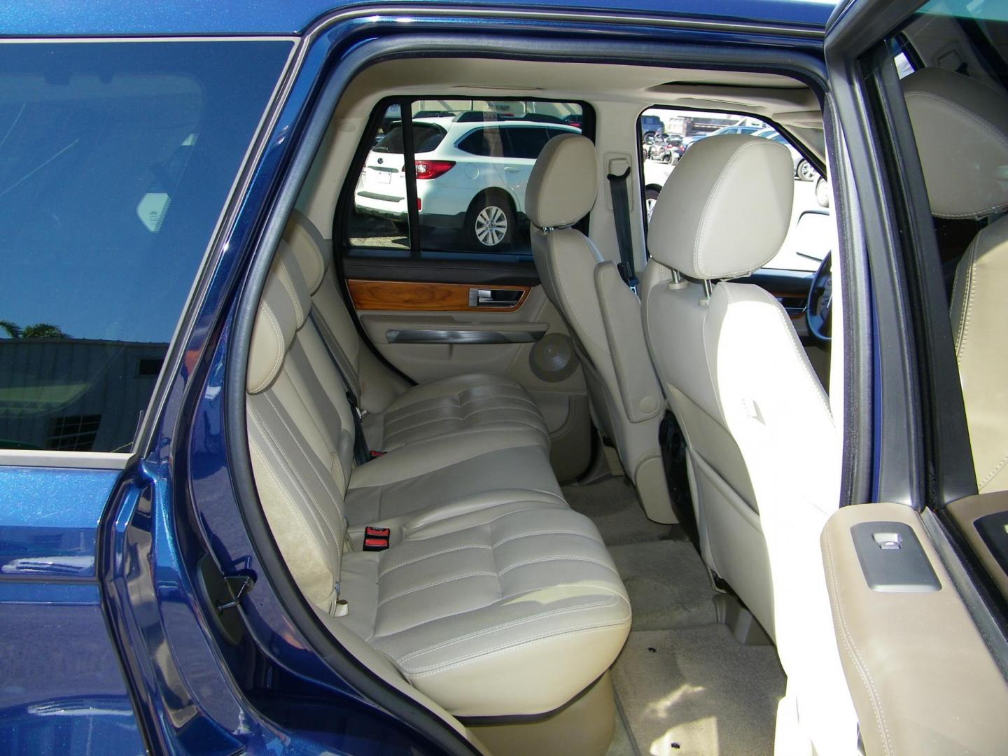 2011 Blue /Beige Land Rover Range Rover Sport HSE (SALSK2D43BA) with an 4.4L V8 DOHC 32V engine, 6-Speed Automatic transmission, located at 4000 Bee Ridge Road, Sarasota, FL, 34233, (941) 926-0300, 27.298664, -82.489151 - Photo#14