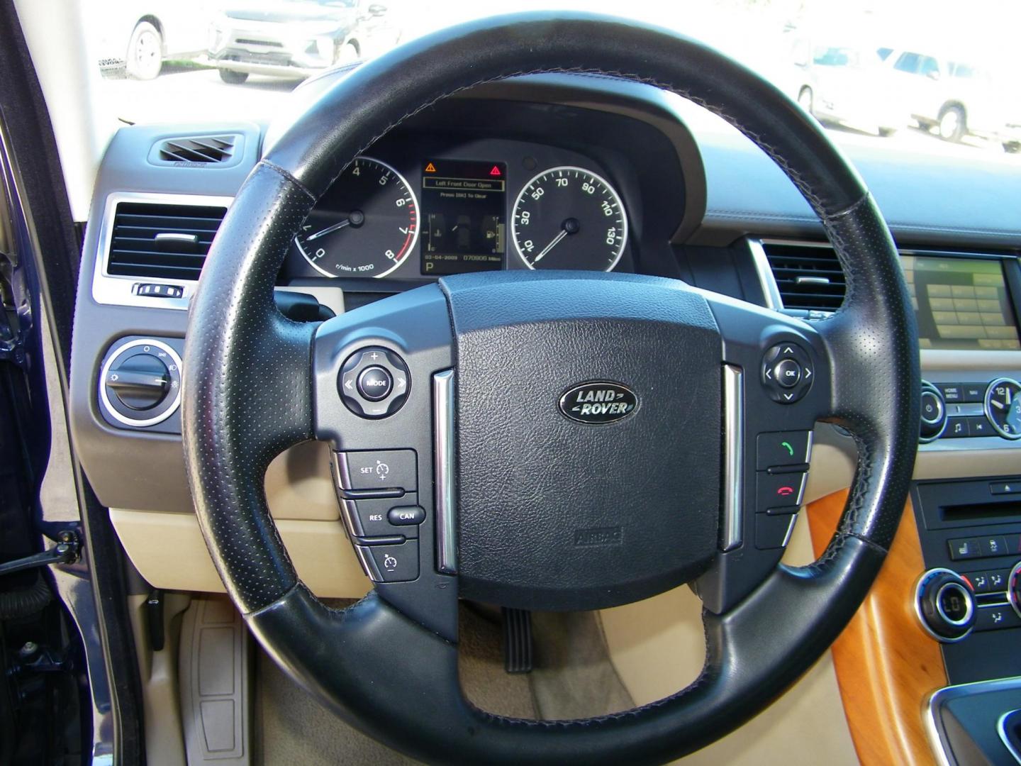 2011 Blue /Beige Land Rover Range Rover Sport HSE (SALSK2D43BA) with an 4.4L V8 DOHC 32V engine, 6-Speed Automatic transmission, located at 4000 Bee Ridge Road, Sarasota, FL, 34233, (941) 926-0300, 27.298664, -82.489151 - Photo#21