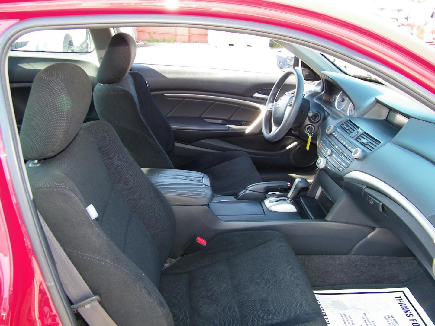 2009 Red /Black Honda Accord EX Coupe AT (1HGCS12759A) with an 2.4L L4 DOHC 16V engine, 5-Speed Automatic transmission, located at 4000 Bee Ridge Road, Sarasota, FL, 34233, (941) 926-0300, 27.298664, -82.489151 - Photo#12