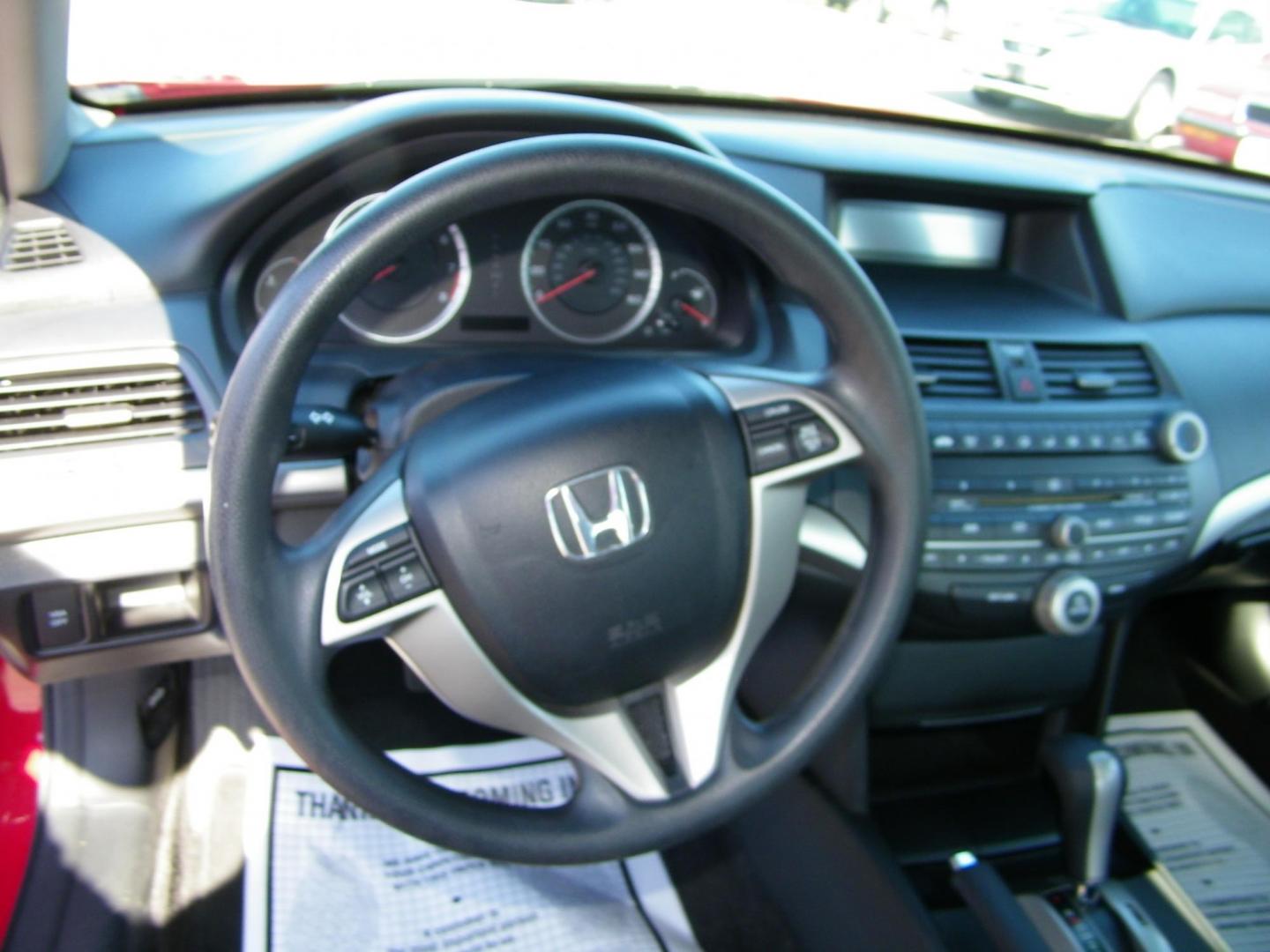 2009 Red /Black Honda Accord EX Coupe AT (1HGCS12759A) with an 2.4L L4 DOHC 16V engine, 5-Speed Automatic transmission, located at 4000 Bee Ridge Road, Sarasota, FL, 34233, (941) 926-0300, 27.298664, -82.489151 - Photo#17