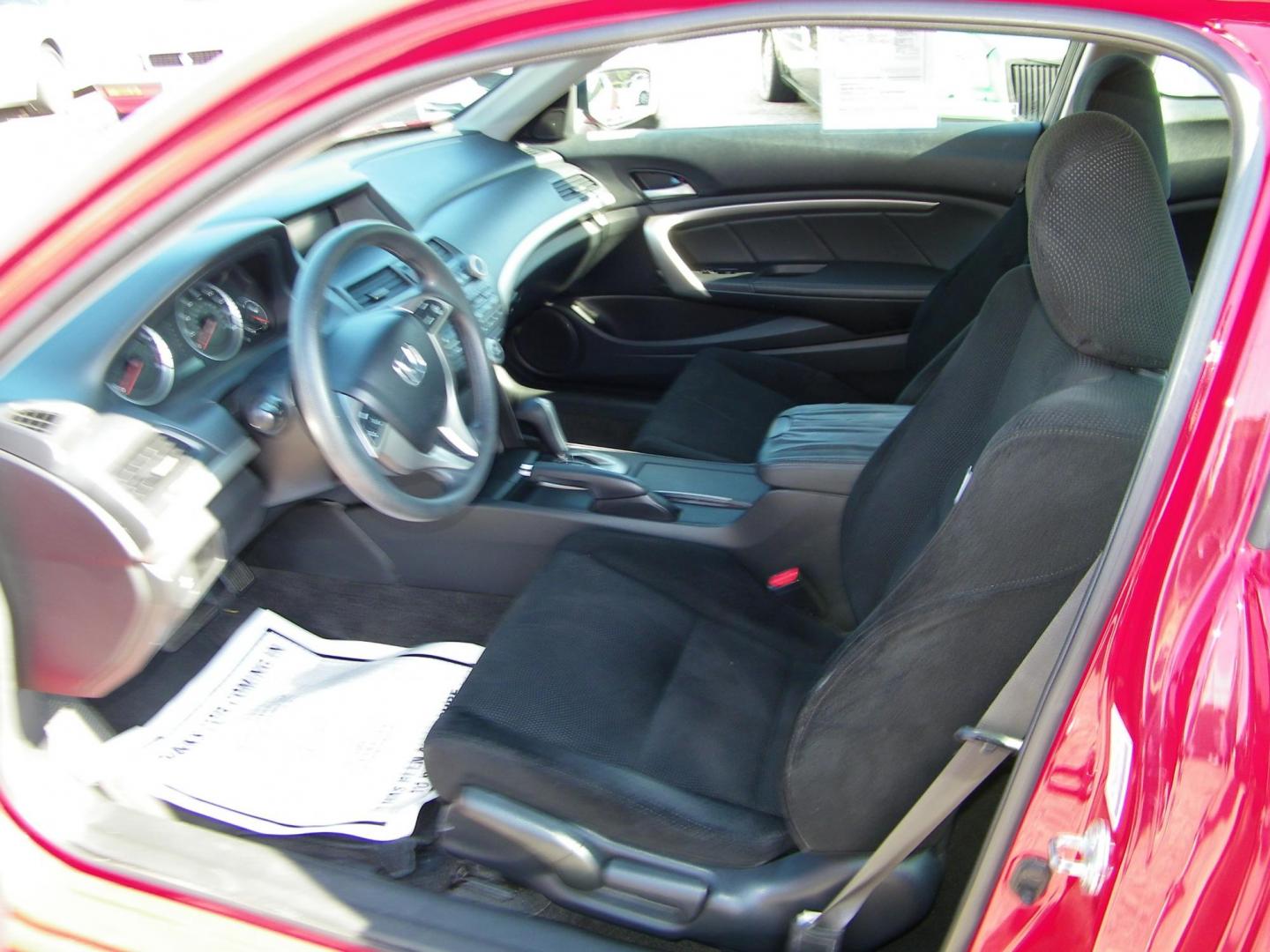 2009 Red /Black Honda Accord EX Coupe AT (1HGCS12759A) with an 2.4L L4 DOHC 16V engine, 5-Speed Automatic transmission, located at 4000 Bee Ridge Road, Sarasota, FL, 34233, (941) 926-0300, 27.298664, -82.489151 - Photo#18