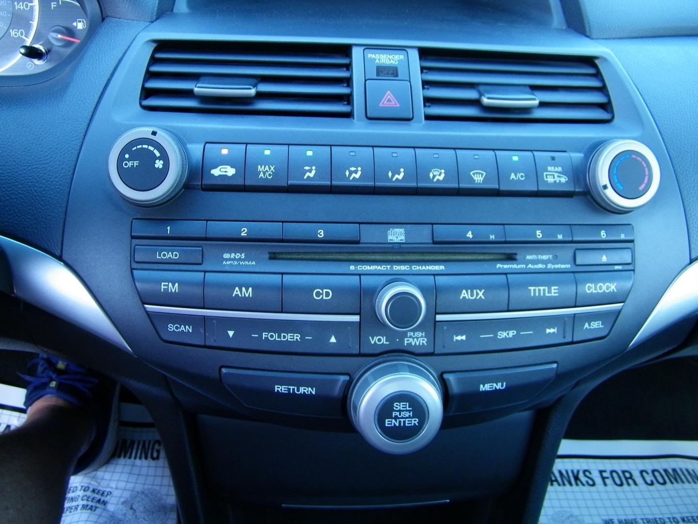 2009 Red /Black Honda Accord EX Coupe AT (1HGCS12759A) with an 2.4L L4 DOHC 16V engine, 5-Speed Automatic transmission, located at 4000 Bee Ridge Road, Sarasota, FL, 34233, (941) 926-0300, 27.298664, -82.489151 - Photo#20