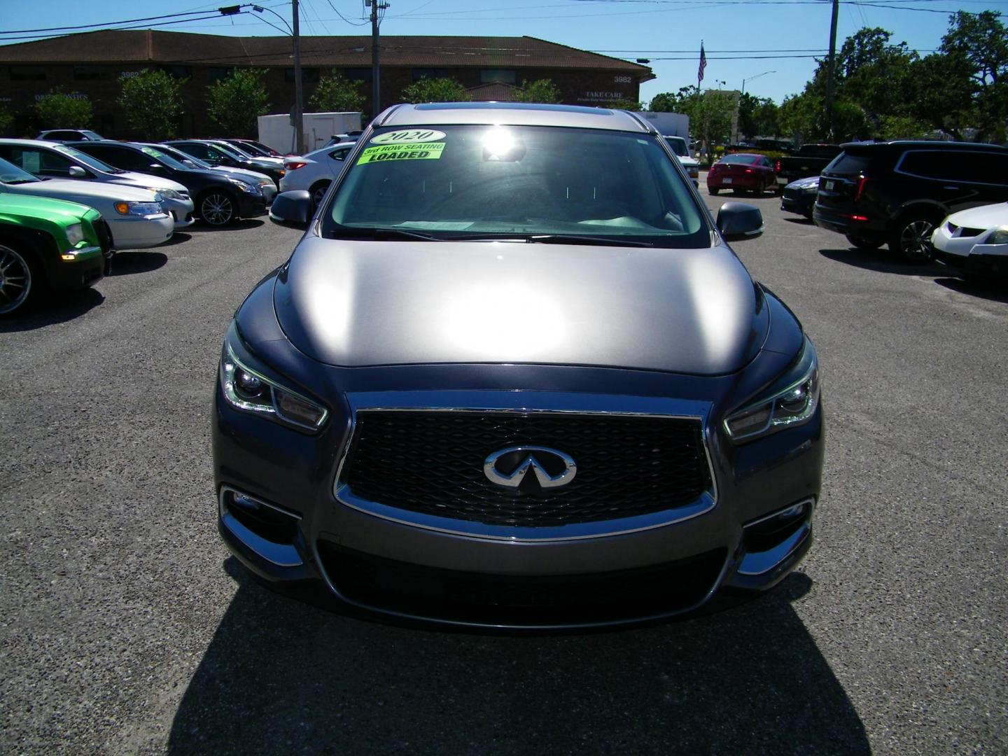 2020 Grey /Black Infiniti QX60 PURE (5N1DL0MN6LC) with an 3.5L V6 DOHC 24V engine, CVT transmission, located at 4000 Bee Ridge Road, Sarasota, FL, 34233, (941) 926-0300, 27.298664, -82.489151 - Photo#1