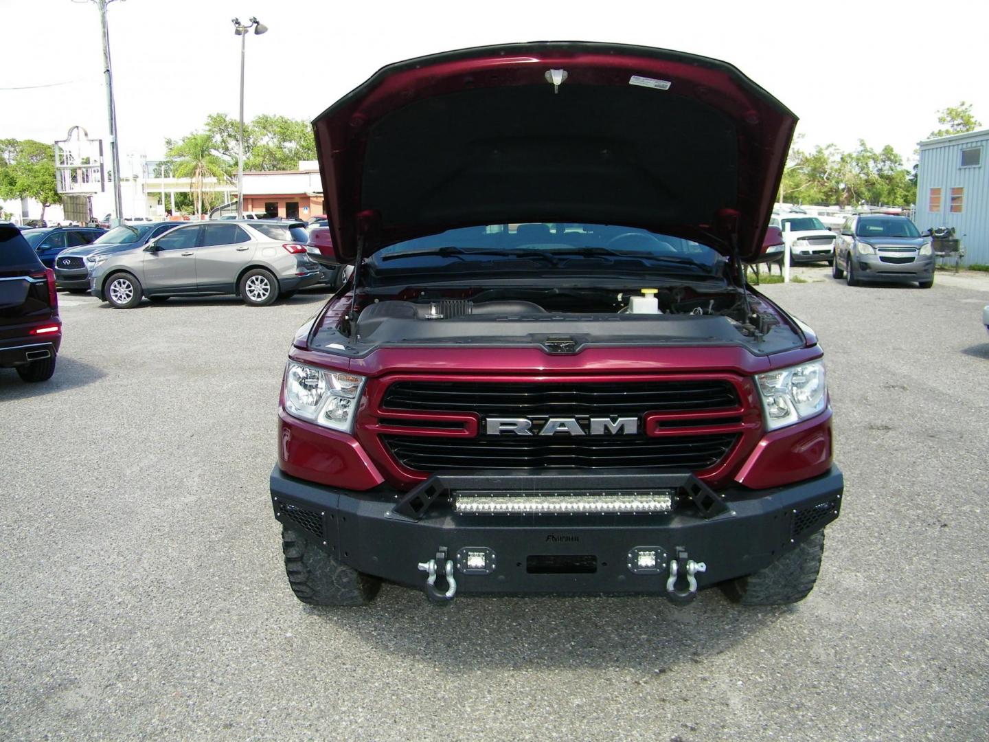 2020 Maroon /Black RAM 1500 Big Horn Crew Cab SWB 4WD (1C6SRFFT6LN) with an 5.7L V8 OHV 16V engine, 8A transmission, located at 4000 Bee Ridge Road, Sarasota, FL, 34233, (941) 926-0300, 27.298664, -82.489151 - Photo#9