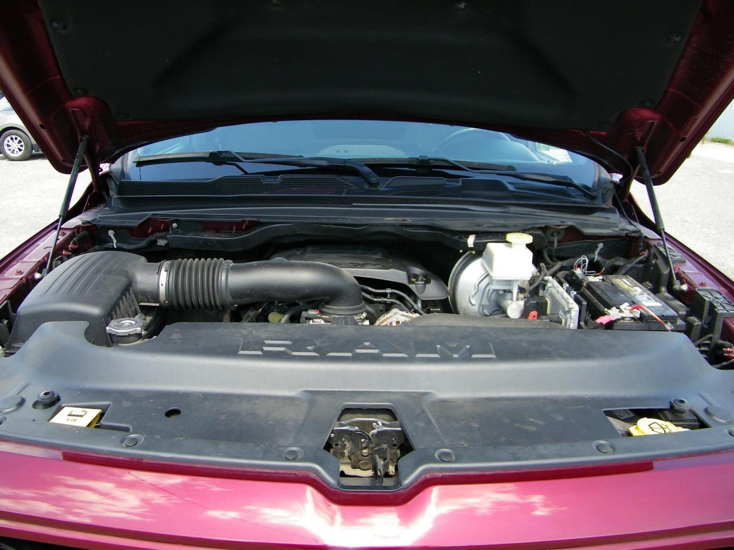 2020 Maroon /Black RAM 1500 Big Horn Crew Cab SWB 4WD (1C6SRFFT6LN) with an 5.7L V8 OHV 16V engine, 8A transmission, located at 4000 Bee Ridge Road, Sarasota, FL, 34233, (941) 926-0300, 27.298664, -82.489151 - Photo#10