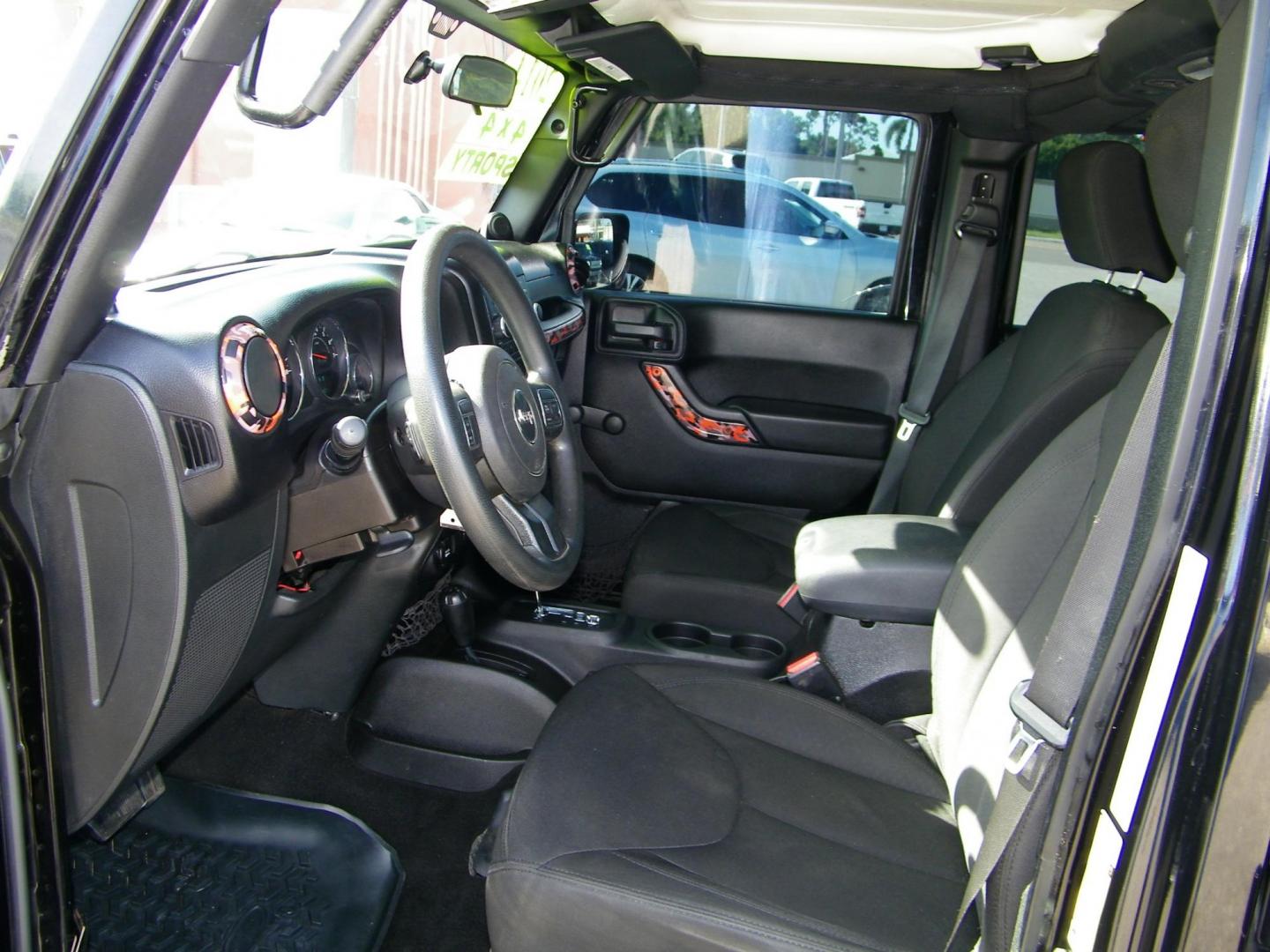 2014 Black /Black Jeep Wrangler Unlimited Sport 4WD (1C4BJWDG5EL) with an 3.6L V6 DOHC 24V FFV engine, Automatic transmission, located at 4000 Bee Ridge Road, Sarasota, FL, 34233, (941) 926-0300, 27.298664, -82.489151 - Photo#15