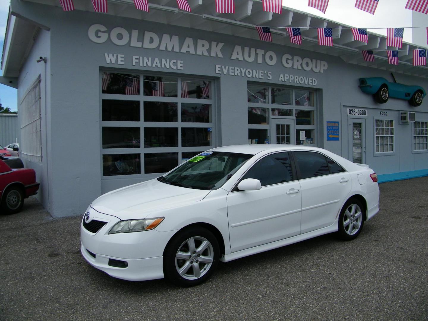 2009 White /Grey Toyota Camry CE 5-Spd AT (4T1BE46K99U) with an 2.4L L4 DOHC 16V engine, 5-Speed Automatic Overdrive transmission, located at 4000 Bee Ridge Road, Sarasota, FL, 34233, (941) 926-0300, 27.298664, -82.489151 - Photo#0