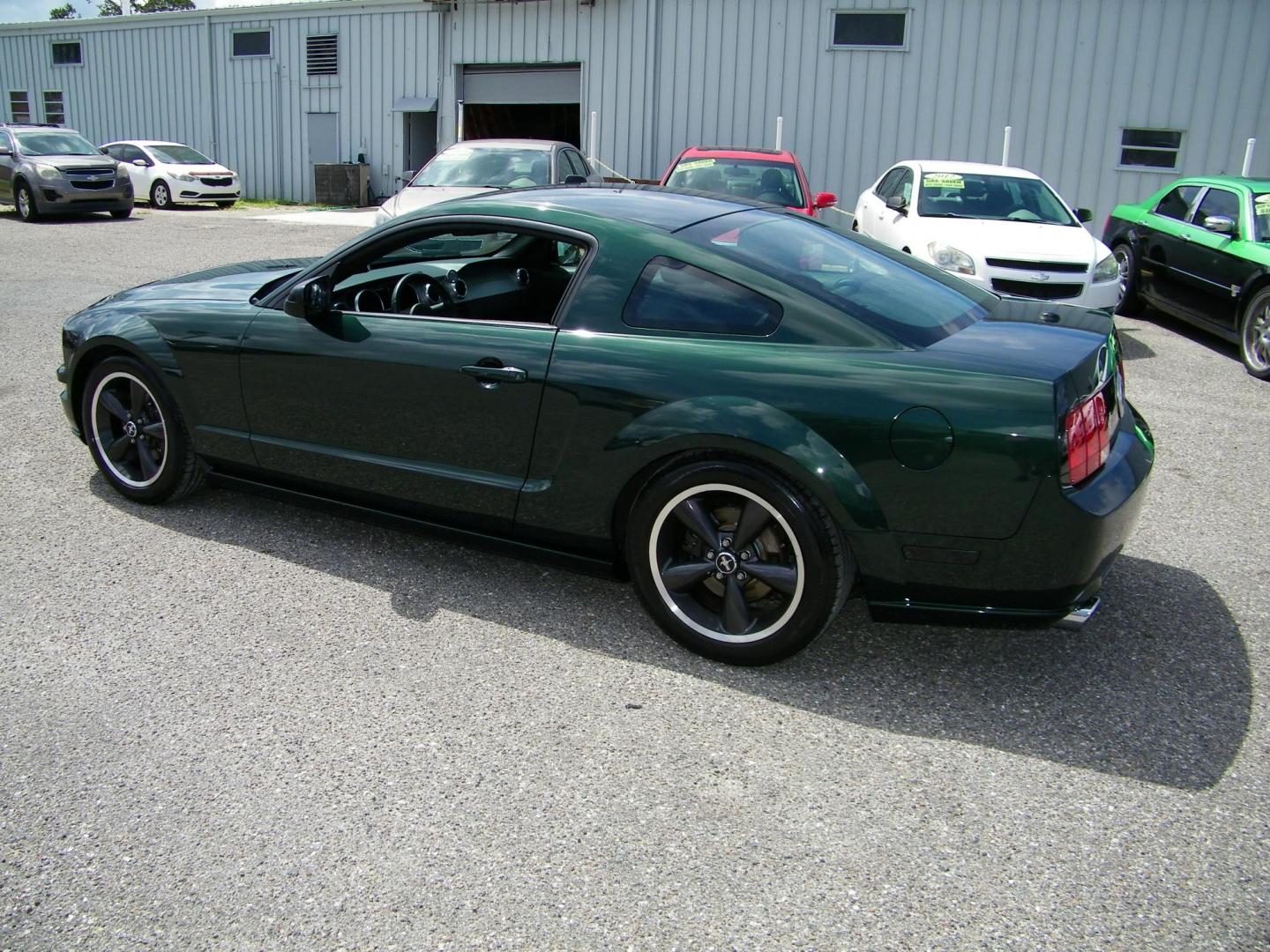 2008 Green /Black Ford Mustang GT Bullitt (1ZVHT82H985) with an 4.6L V8 SOHC 24V engine, Manual transmission, located at 4000 Bee Ridge Road, Sarasota, FL, 34233, (941) 926-0300, 27.298664, -82.489151 - Photo#3