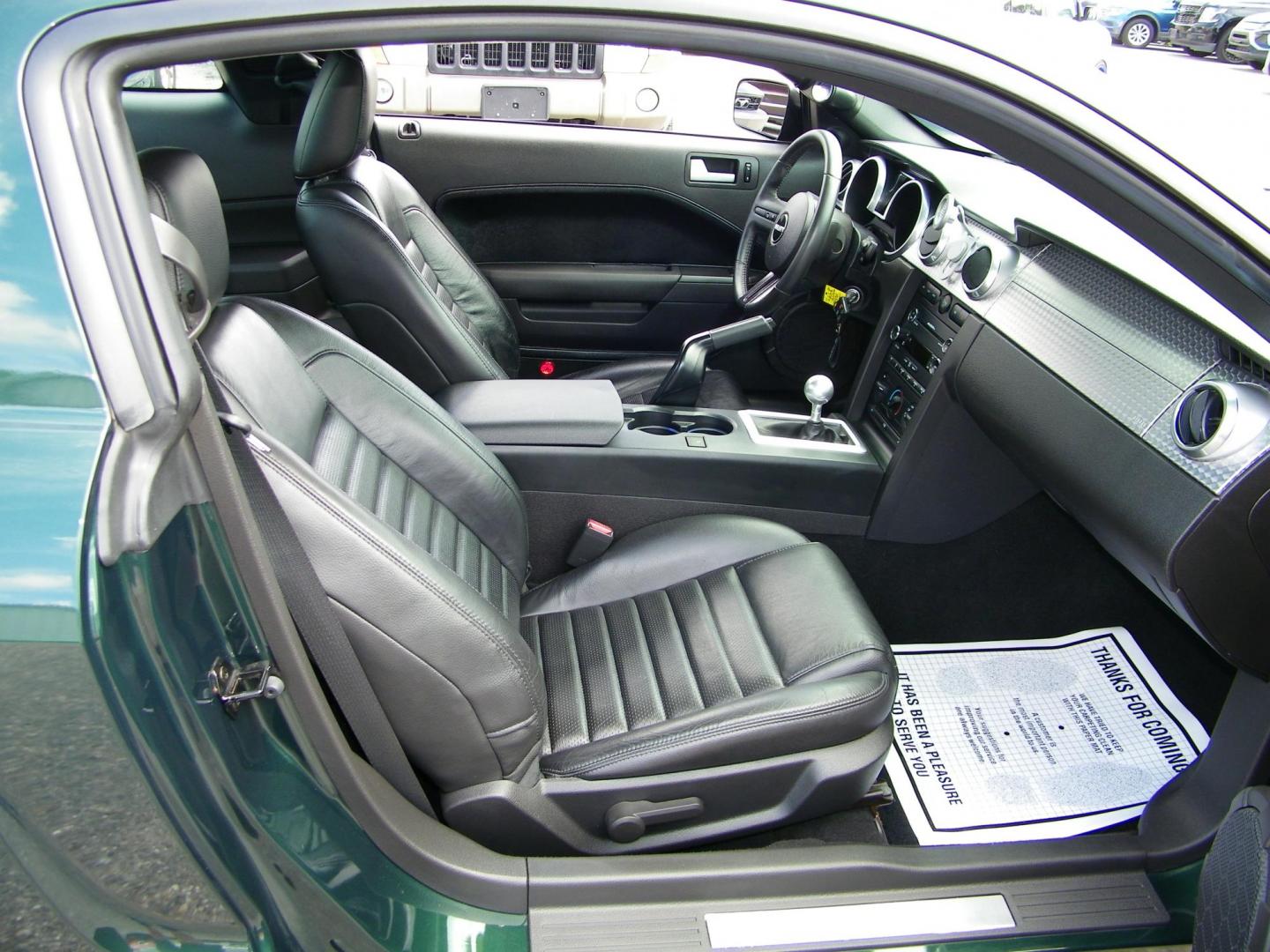 2008 Green /Black Ford Mustang GT Bullitt (1ZVHT82H985) with an 4.6L V8 SOHC 24V engine, Manual transmission, located at 4000 Bee Ridge Road, Sarasota, FL, 34233, (941) 926-0300, 27.298664, -82.489151 - Photo#11