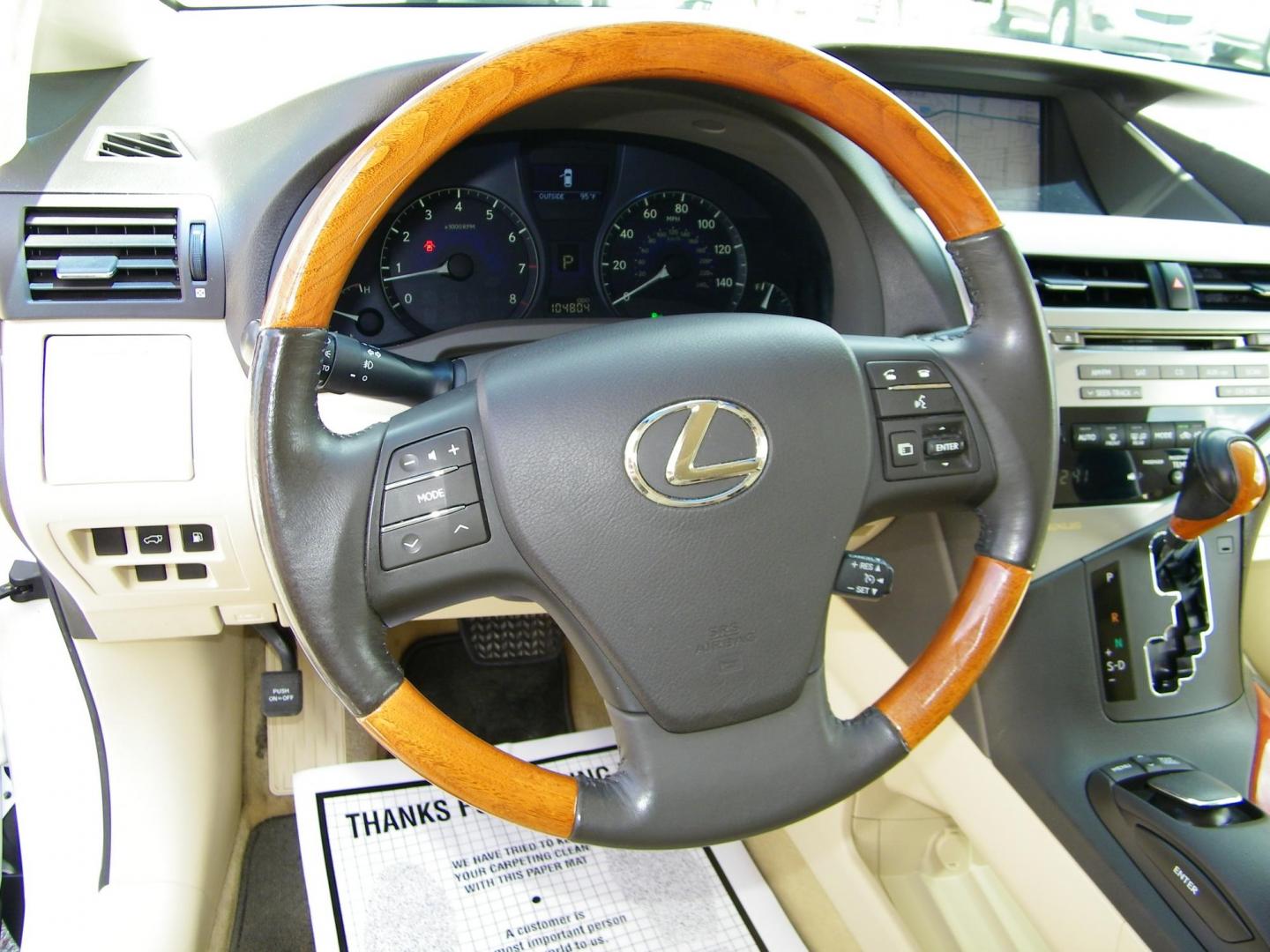 2011 White /Tan Lexus RX 350 FWD (JTJZK1BA4B2) with an 3.5L V6 DOHC 24V engine, 5-Speed Automatic transmission, located at 4000 Bee Ridge Road, Sarasota, FL, 34233, (941) 926-0300, 27.298664, -82.489151 - Photo#21