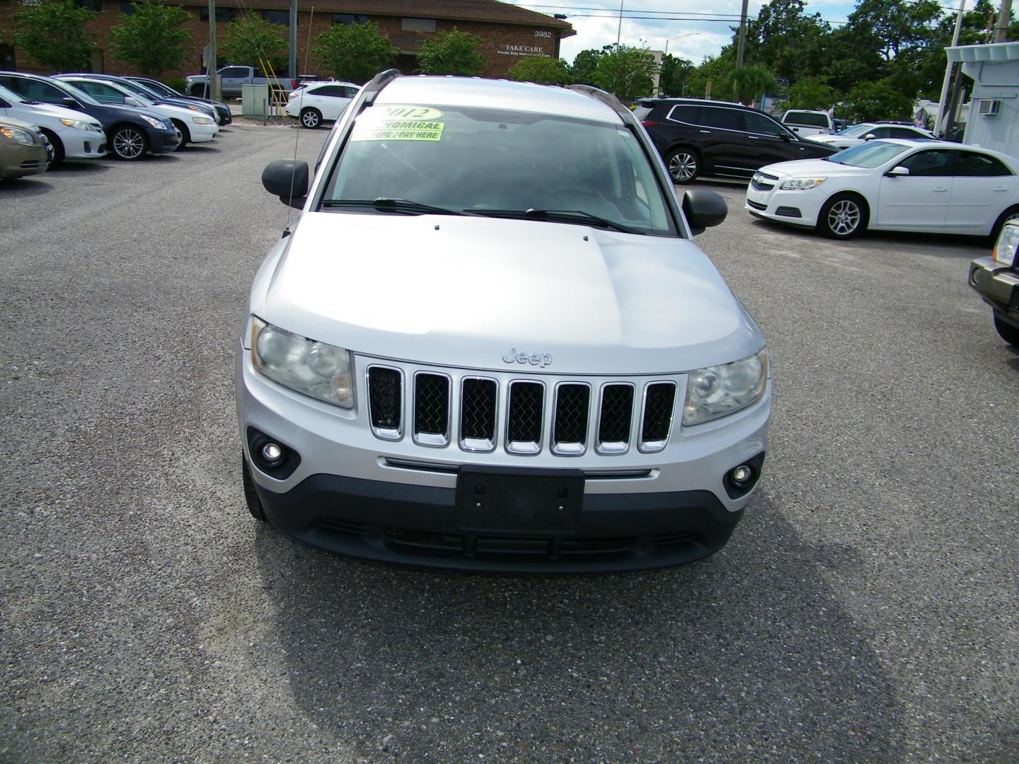 2012 Silver /Gray Jeep Compass Sport FWD (1C4NJCBB2CD) with an 2.4L L4 DOHC 16V engine, Automatic transmission, located at 4000 Bee Ridge Road, Sarasota, FL, 34233, (941) 926-0300, 27.298664, -82.489151 - Photo#1
