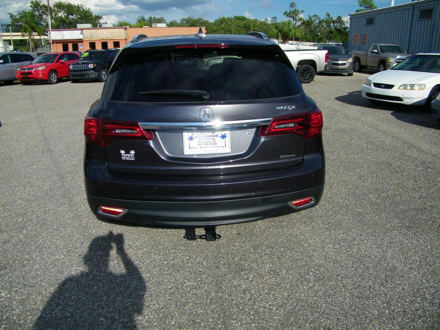 2016 Gray /Beige Acura MDX 9-Spd AT SH-AWD w/Advance Package (5FRYD4H95GB) with an 3.5L V6 SOHC 24V engine, 9-Speed Automatic transmission, located at 4000 Bee Ridge Road, Sarasota, FL, 34233, (941) 926-0300, 27.298664, -82.489151 - Photo#4