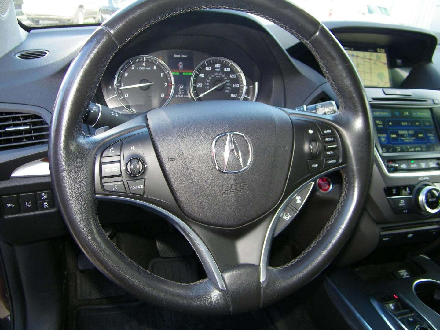 2016 Gray /Beige Acura MDX 9-Spd AT SH-AWD w/Advance Package (5FRYD4H95GB) with an 3.5L V6 SOHC 24V engine, 9-Speed Automatic transmission, located at 4000 Bee Ridge Road, Sarasota, FL, 34233, (941) 926-0300, 27.298664, -82.489151 - Photo#26