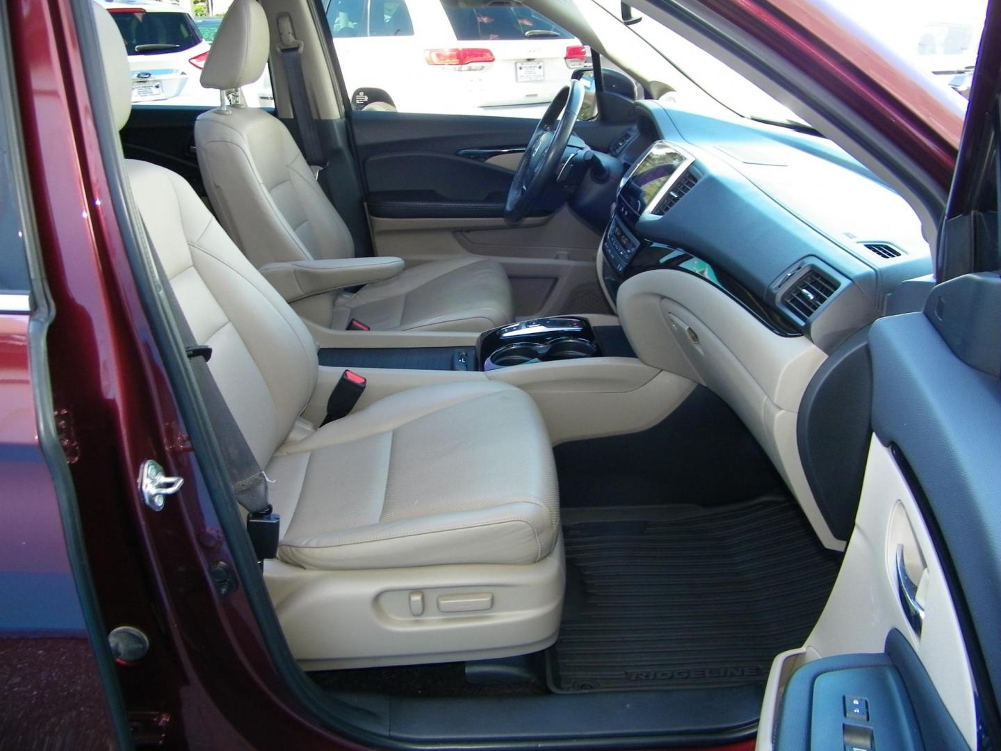 2020 Maroon /Beige Honda Ridgeline RTL-E AWD (5FPYK3F70LB) with an 3.5L V6 SOHC 24V engine, 6A transmission, located at 4000 Bee Ridge Road, Sarasota, FL, 34233, (941) 926-0300, 27.298664, -82.489151 - Photo#18