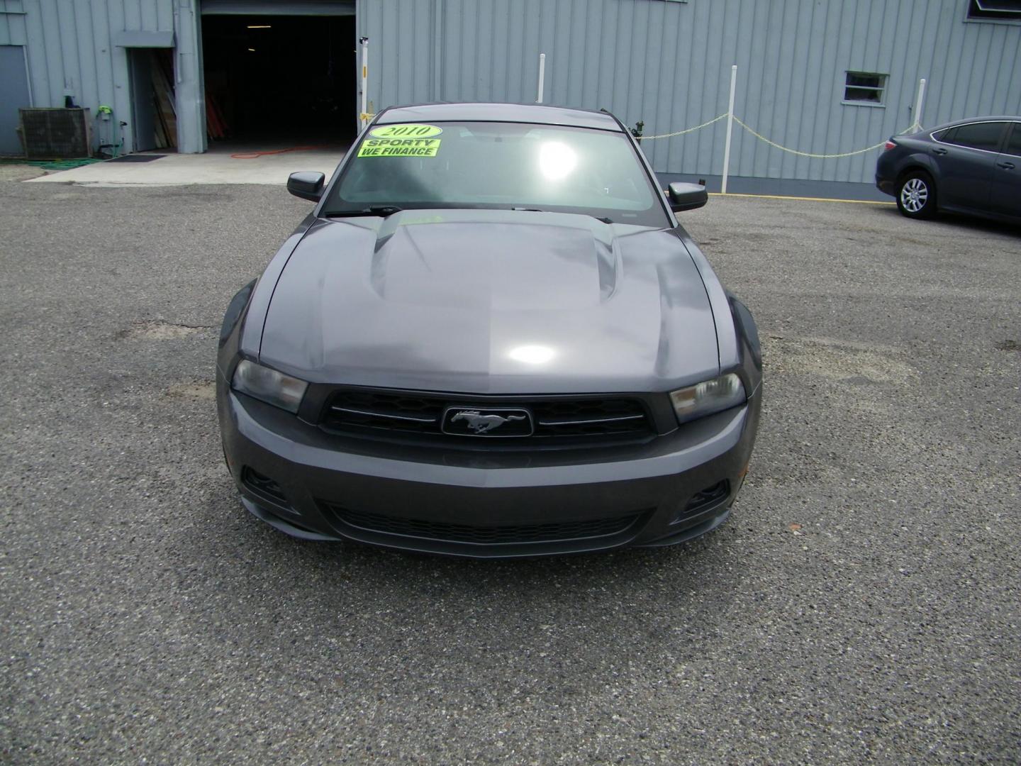 2010 Grey /Black Ford Mustang V6 Coupe (1ZVBP8AN9A5) with an 4.0L V6 OHC 12V engine, Automatic transmission, located at 4000 Bee Ridge Road, Sarasota, FL, 34233, (941) 926-0300, 27.298664, -82.489151 - Photo#1