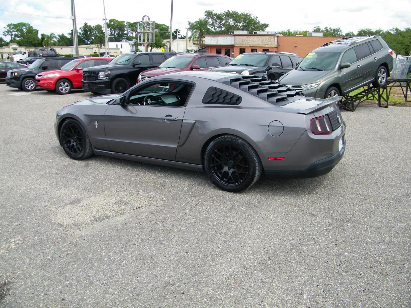 2010 Grey /Black Ford Mustang V6 Coupe (1ZVBP8AN9A5) with an 4.0L V6 OHC 12V engine, Automatic transmission, located at 4000 Bee Ridge Road, Sarasota, FL, 34233, (941) 926-0300, 27.298664, -82.489151 - Photo#3