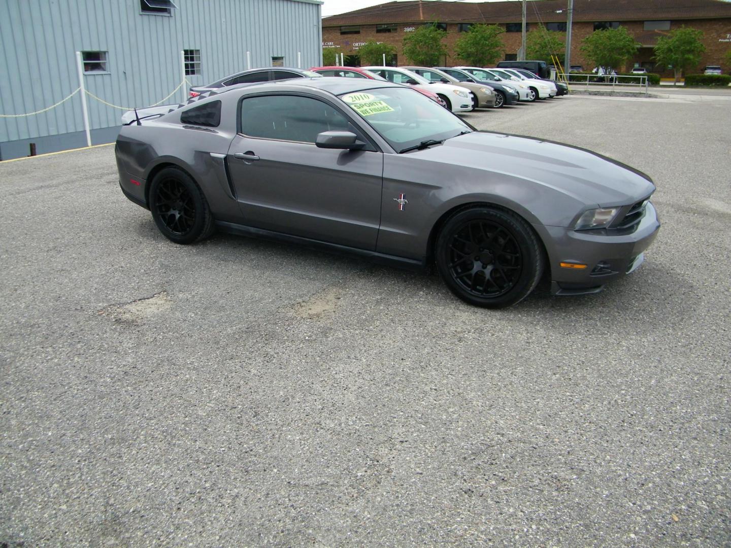 2010 Grey /Black Ford Mustang V6 Coupe (1ZVBP8AN9A5) with an 4.0L V6 OHC 12V engine, Automatic transmission, located at 4000 Bee Ridge Road, Sarasota, FL, 34233, (941) 926-0300, 27.298664, -82.489151 - Photo#7