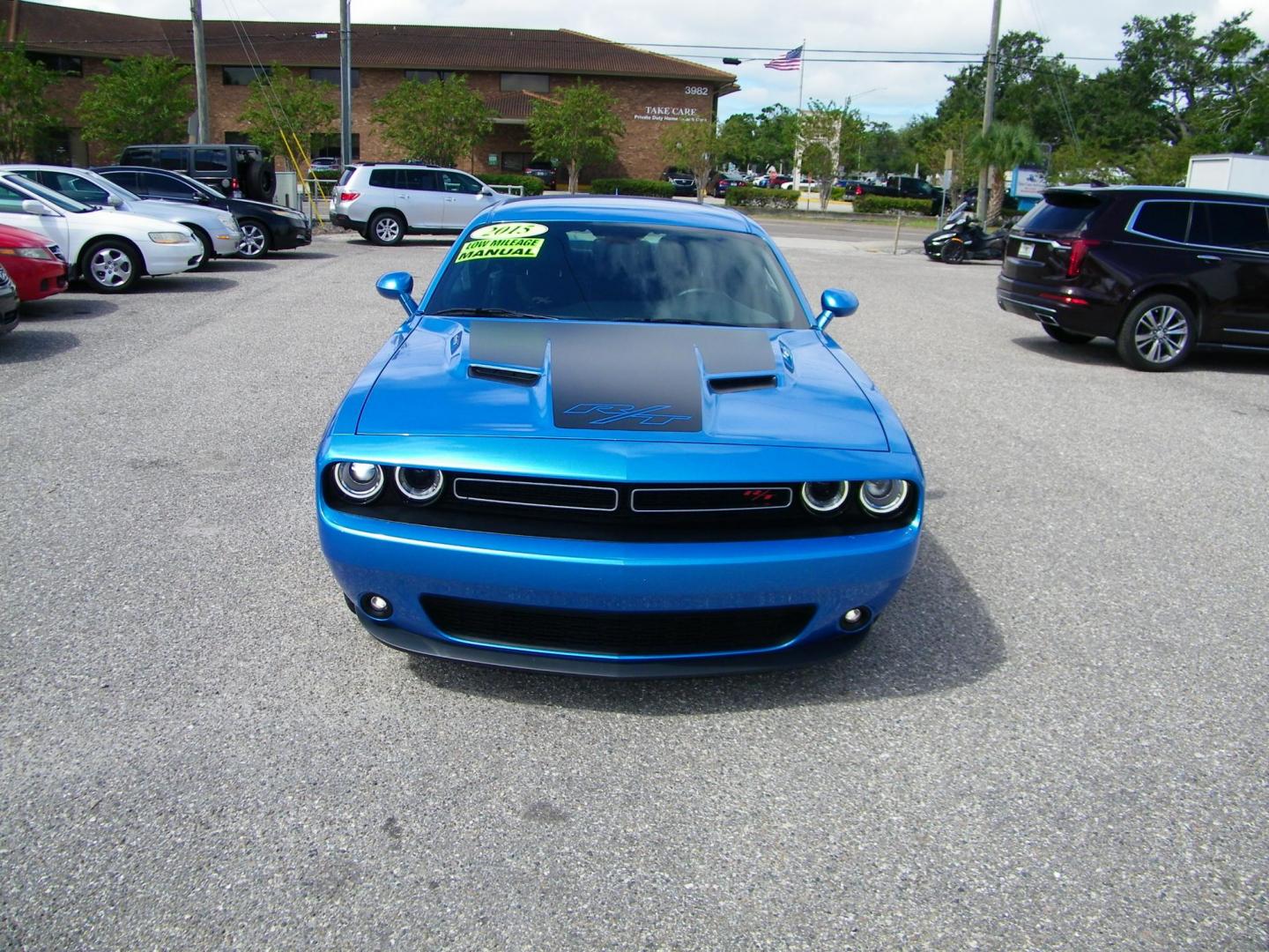 2015 Blue /Black Dodge Challenger R/T Plus (2C3CDZBT5FH) with an 5.7L V8 OHV 16V engine, Manual transmission, located at 4000 Bee Ridge Road, Sarasota, FL, 34233, (941) 926-0300, 27.298664, -82.489151 - Photo#1