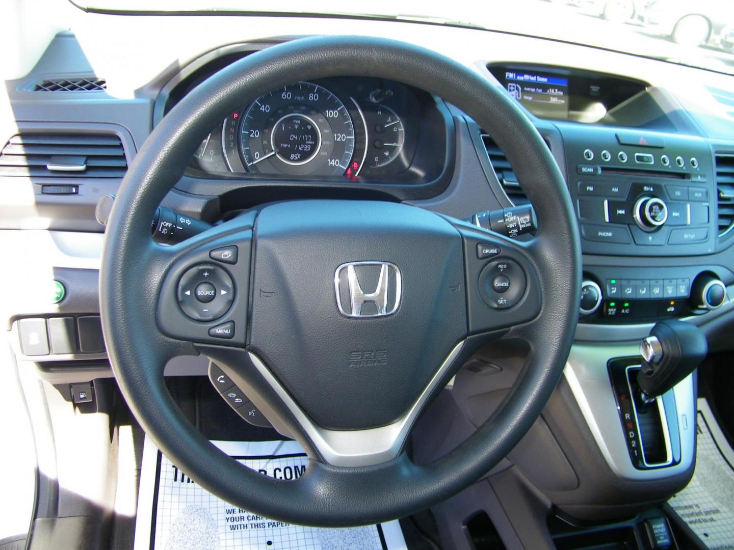 2013 White /Grey Honda CR-V EX 4WD 5-Speed AT (5J6RM4H53DL) with an 2.4L L4 DOHC 16V engine, 5-Speed Automatic transmission, located at 4000 Bee Ridge Road, Sarasota, FL, 34233, (941) 926-0300, 27.298664, -82.489151 - Photo#19