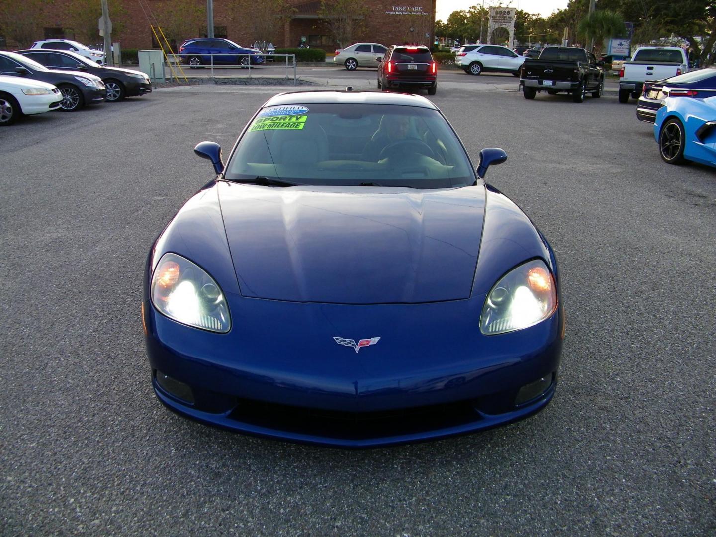 2005 Blue /Beige Chevrolet Corvette Coupe (1G1YY24U955) with an 6.0L V8 OHV 16V engine, Automatic transmission, located at 4000 Bee Ridge Road, Sarasota, FL, 34233, (941) 926-0300, 27.298664, -82.489151 - Photo#1