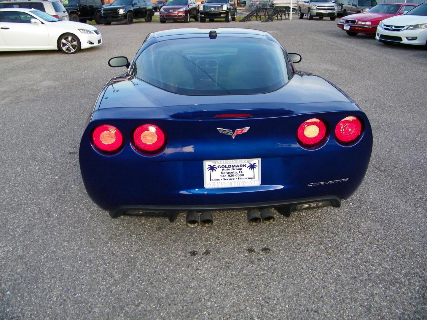 2005 Blue /Beige Chevrolet Corvette Coupe (1G1YY24U955) with an 6.0L V8 OHV 16V engine, Automatic transmission, located at 4000 Bee Ridge Road, Sarasota, FL, 34233, (941) 926-0300, 27.298664, -82.489151 - Photo#4