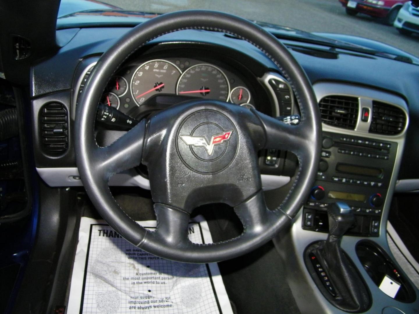 2005 Blue /Beige Chevrolet Corvette Coupe (1G1YY24U955) with an 6.0L V8 OHV 16V engine, Automatic transmission, located at 4000 Bee Ridge Road, Sarasota, FL, 34233, (941) 926-0300, 27.298664, -82.489151 - Photo#22