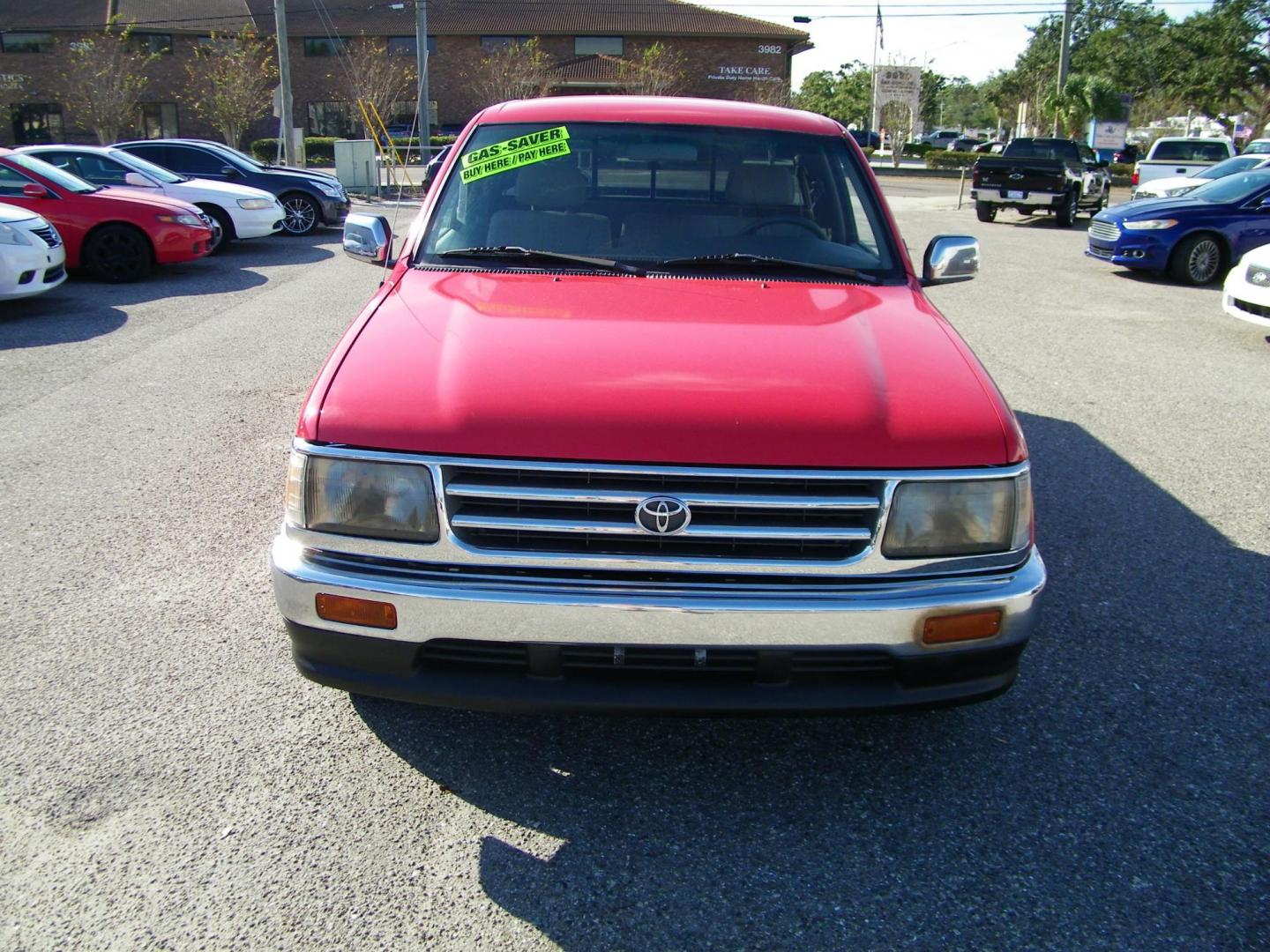 1998 Red /Beige Toyota T100 DX Xtracab 2WD (JT4TN12D6W0) with an 3.4L V6 DOHC 24V engine, Automatic transmission, located at 4000 Bee Ridge Road, Sarasota, FL, 34233, (941) 926-0300, 27.298664, -82.489151 - Photo#1