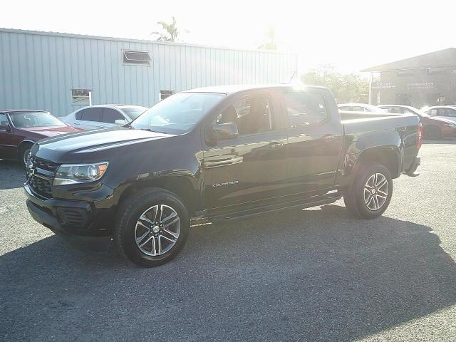 2021 Black /Grey Chevrolet Colorado Work Truck Crew Cab Long Box 2WD (1GCGSBENXM1) with an 3.6L V6 DOHC 24V GAS engine, 6A transmission, located at 4000 Bee Ridge Road, Sarasota, FL, 34233, (941) 926-0300, 27.298664, -82.489151 - Photo#0