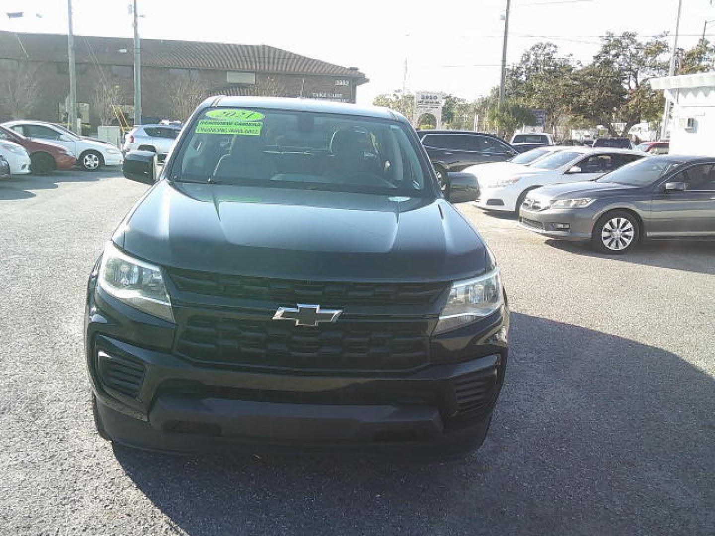 2021 Black /Grey Chevrolet Colorado Work Truck Crew Cab Long Box 2WD (1GCGSBENXM1) with an 3.6L V6 DOHC 24V GAS engine, 6A transmission, located at 4000 Bee Ridge Road, Sarasota, FL, 34233, (941) 926-0300, 27.298664, -82.489151 - Photo#1
