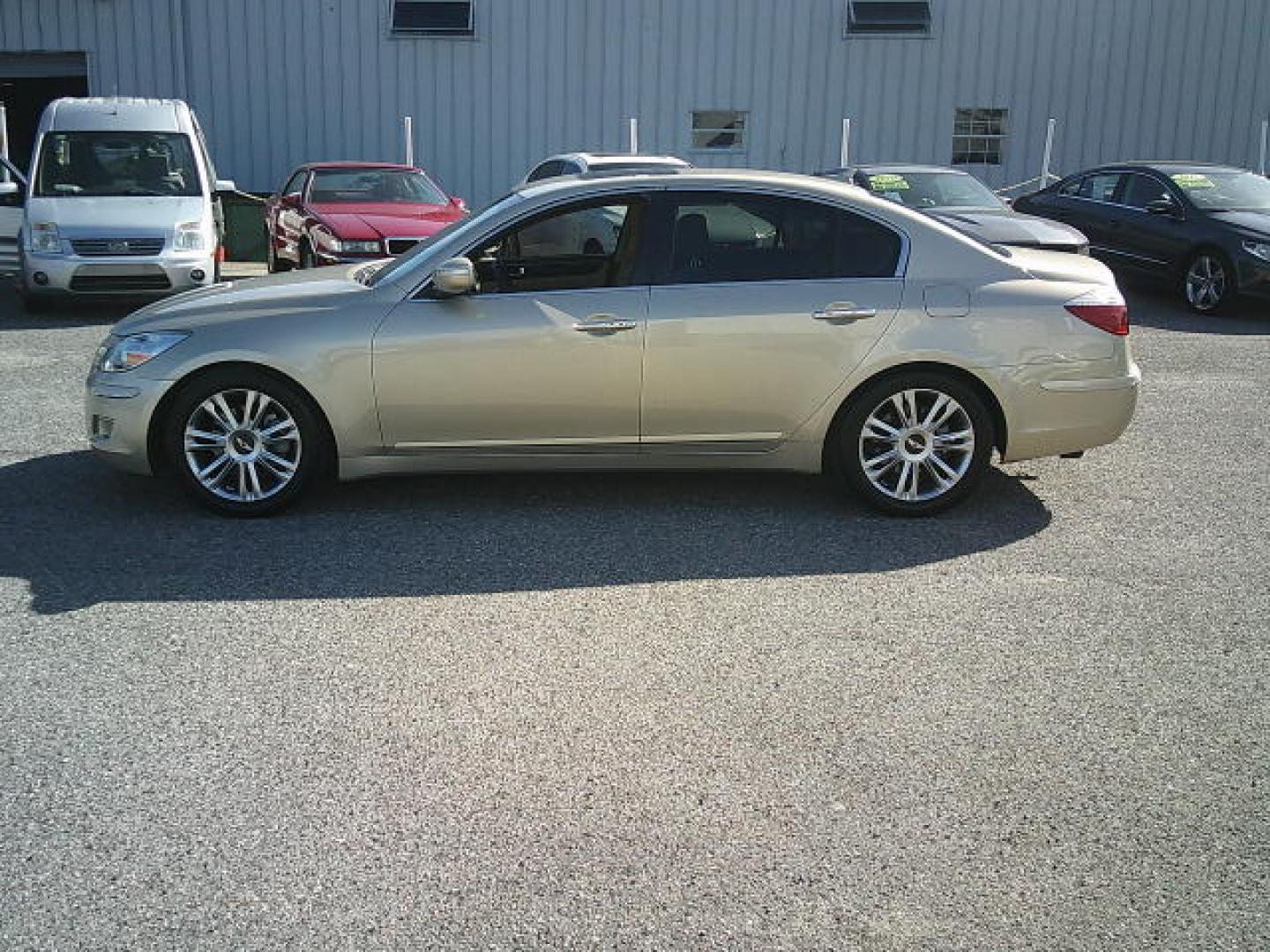 2011 Gold /Beige Hyundai Genesis 3.8L (KMHGC4DE5BU) with an 3.8L V6 DOHC 24V engine, 6-Speed Automatic transmission, located at 4000 Bee Ridge Road, Sarasota, FL, 34233, (941) 926-0300, 27.298664, -82.489151 - Photo#1