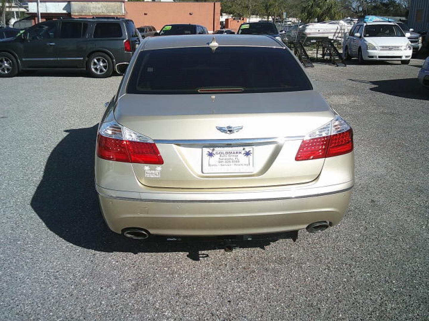 2011 Gold /Beige Hyundai Genesis 3.8L (KMHGC4DE5BU) with an 3.8L V6 DOHC 24V engine, 6-Speed Automatic transmission, located at 4000 Bee Ridge Road, Sarasota, FL, 34233, (941) 926-0300, 27.298664, -82.489151 - Photo#3