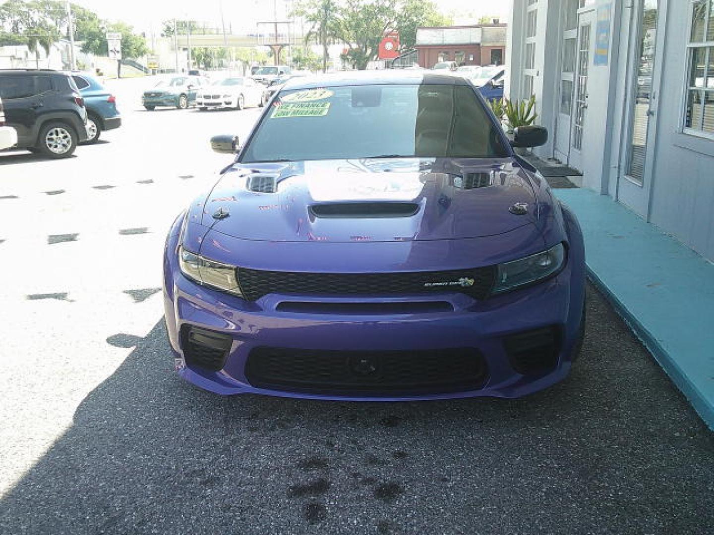 2023 Purple /Black Dodge Charger Scat Pack (2C3CDXGJ5PH) with an 6.4L V8 OHV 16V engine, Automatic transmission, located at 4000 Bee Ridge Road, Sarasota, FL, 34233, (941) 926-0300, 27.298664, -82.489151 - Photo#4