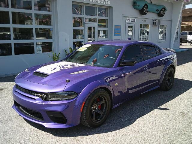 2023 Purple /Black Dodge Charger Scat Pack (2C3CDXGJ5PH) with an 6.4L V8 OHV 16V engine, Automatic transmission, located at 4000 Bee Ridge Road, Sarasota, FL, 34233, (941) 926-0300, 27.298664, -82.489151 - Photo#6