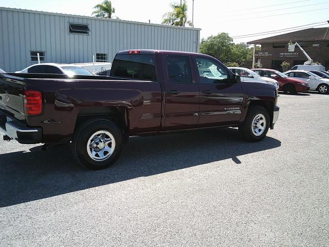 2014 Burgandy /Gray Chevrolet Silverado 1500 Work Truck 1WT Double Cab 2WD (1GCRCPEHXEZ) with an 4.3L V6 OHV 12V engine, 6-Speed Automatic transmission, located at 4000 Bee Ridge Road, Sarasota, FL, 34233, (941) 926-0300, 27.298664, -82.489151 - Photo#5