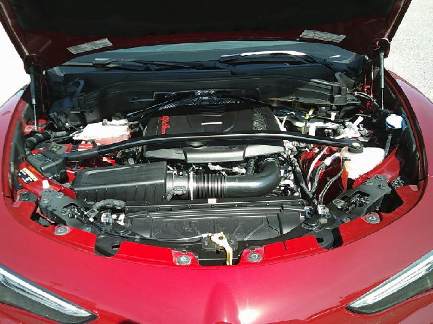 2018 Red /Black Alfa Romeo Stelvio Base (ZASFAKAN7J7) with an 2.0L L4 DOHC 16V engine, 8A transmission, located at 4000 Bee Ridge Road, Sarasota, FL, 34233, (941) 926-0300, 27.298664, -82.489151 - Photo#8