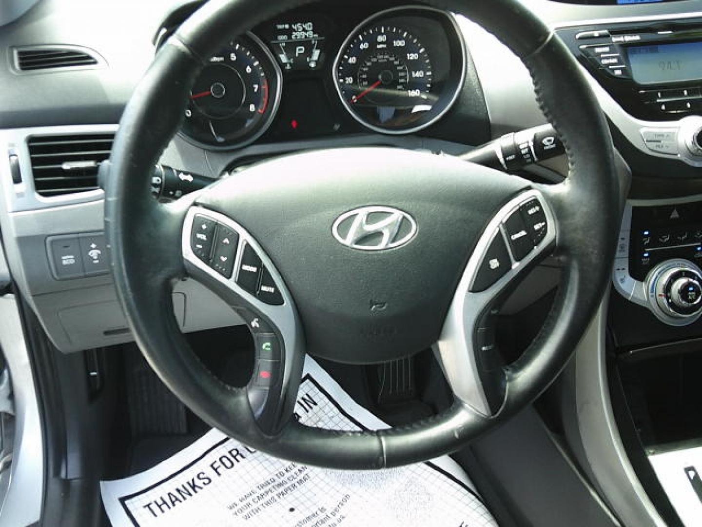 2012 Silver /Gray Hyundai Elantra Limited (5NPDH4AE1CH) with an 1.8L L4 DOHC 16V engine, 6-Speed Automatic transmission, located at 4000 Bee Ridge Road, Sarasota, FL, 34233, (941) 926-0300, 27.298664, -82.489151 - Photo#19