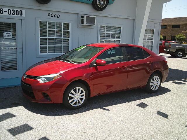 2014 Red /Grey Toyota Corolla L 4-Speed AT (5YFBURHE5EP) with an 1.8L L4 DOHC 16V engine, 4-Speed Automatic transmission, located at 4000 Bee Ridge Road, Sarasota, FL, 34233, (941) 926-0300, 27.298664, -82.489151 - Photo#0