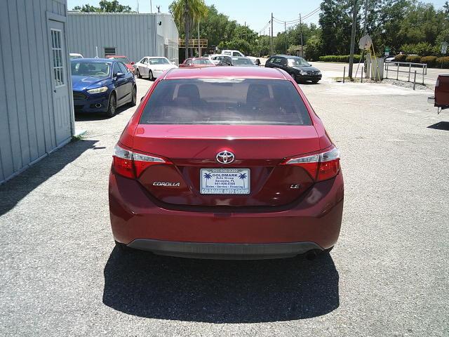 2014 Red /Grey Toyota Corolla L 4-Speed AT (5YFBURHE5EP) with an 1.8L L4 DOHC 16V engine, 4-Speed Automatic transmission, located at 4000 Bee Ridge Road, Sarasota, FL, 34233, (941) 926-0300, 27.298664, -82.489151 - Photo#9
